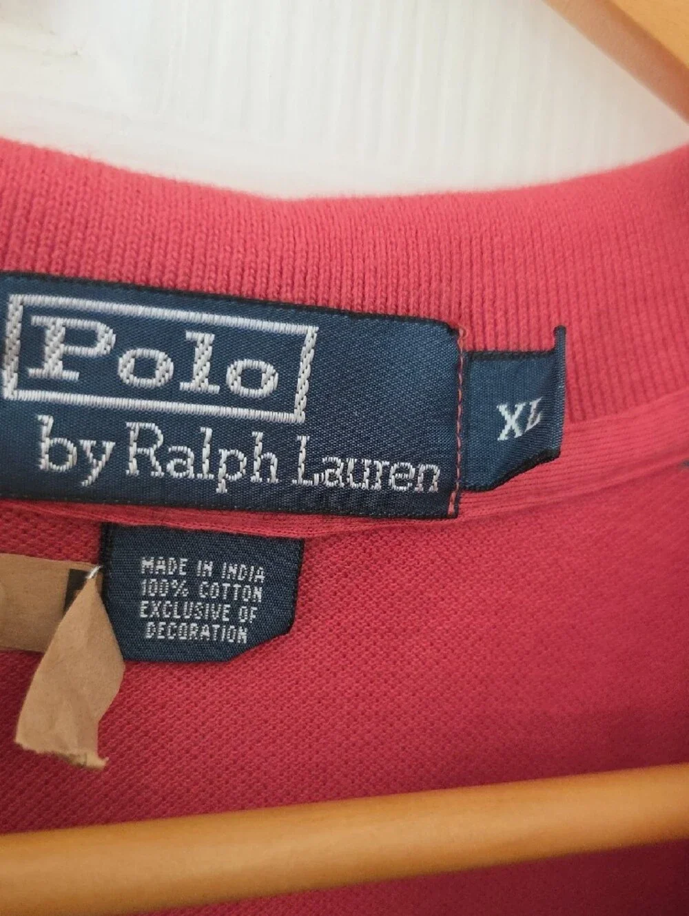 Y2k Vintage Polo by Ralph Lauren Coral Striped Men’s Polo 100% Cotton XL
